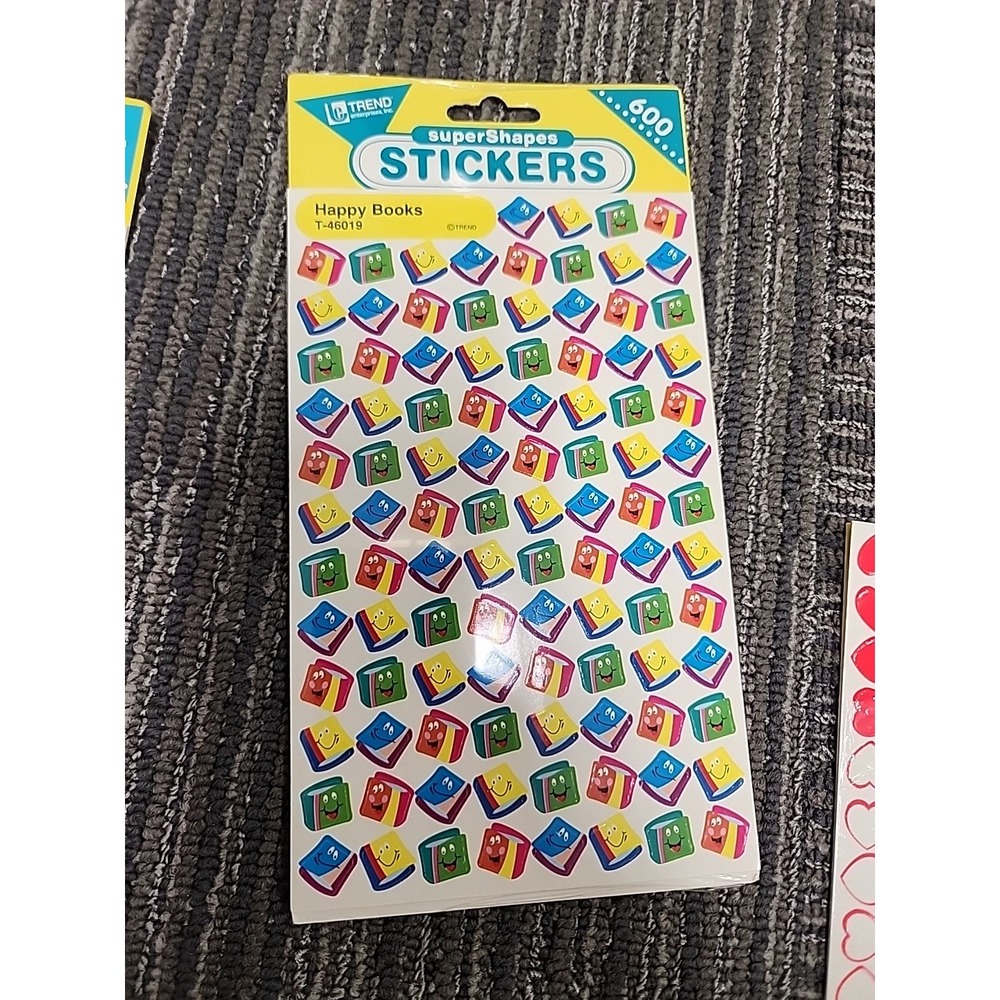 2 Full 1 Partial 1996 Trens Super Shapes Stickers pack NEW